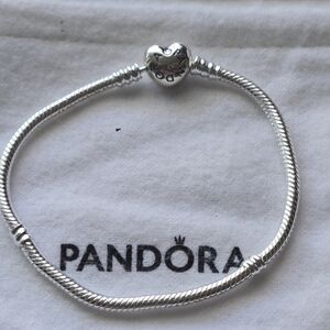 Pandora Silver Heart Charm Bracelet